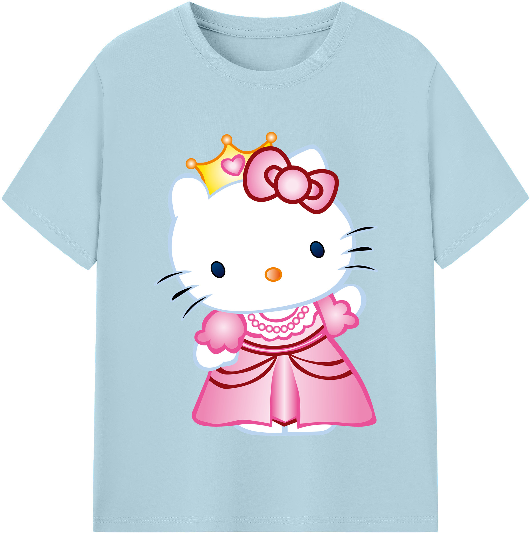 （画像用） Hello Kitty ハローキティ 綿100％半袖Tシャツ（フロントプリント）